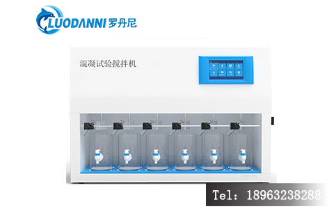 六联混凝试验搅拌机结构与核心参数标注图