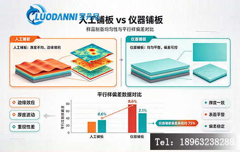 人工铺板与仪器铺板效果对比图
