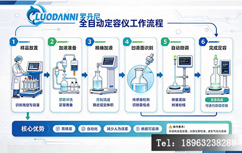 全自动定容仪内工作流程示意图
