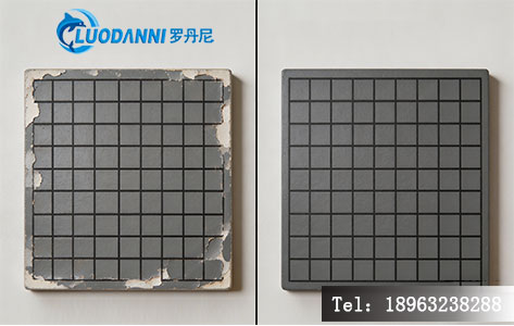 左图为火焰处理后的百格测试,边缘有脱落;右图为PCM-3等离子处理后的百格测试,胶带撕拉后涂层完好无损。