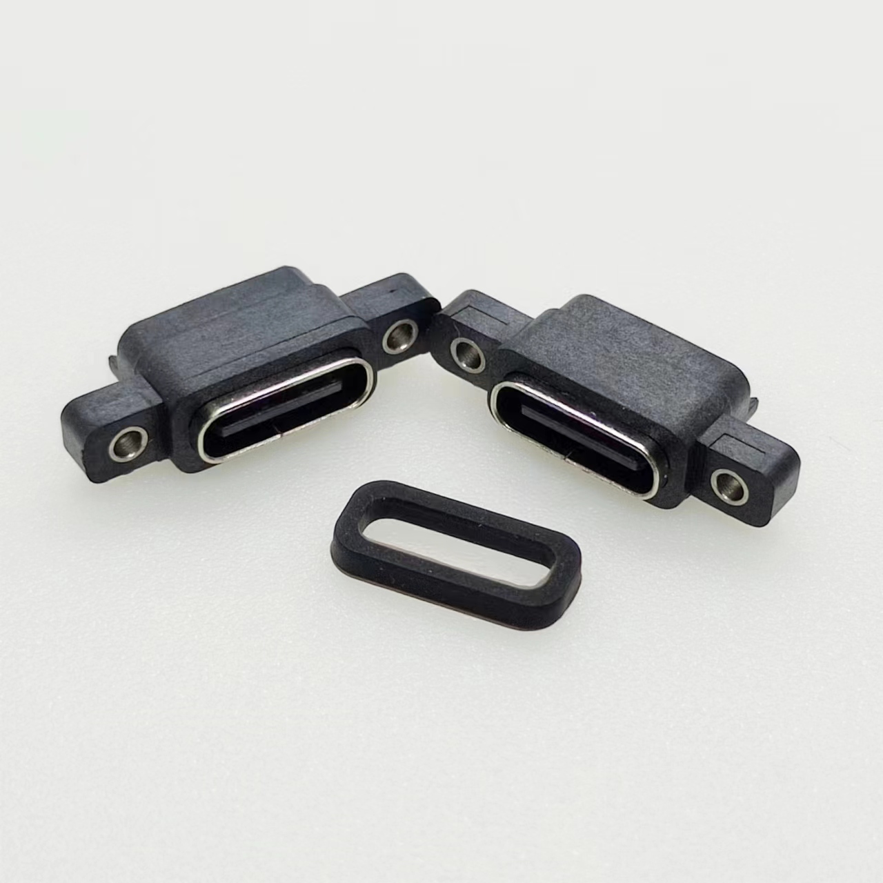 防水型 USB TYPE C 6PIN 沉板帶雙耳款