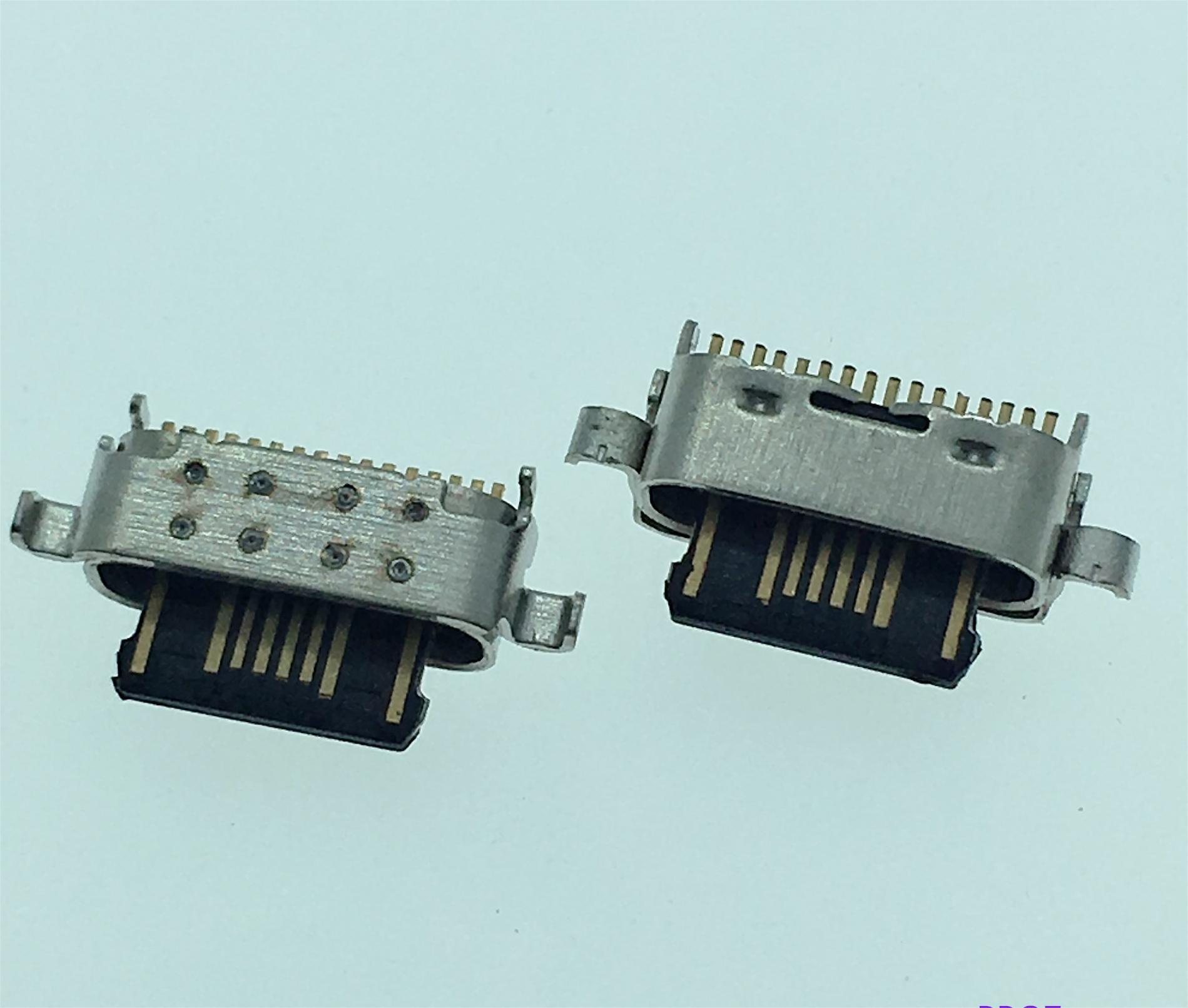 TYPE C USB 16PIN 沉板 CH=0.10mm 舌片外露2.45 大電流8A PRO7