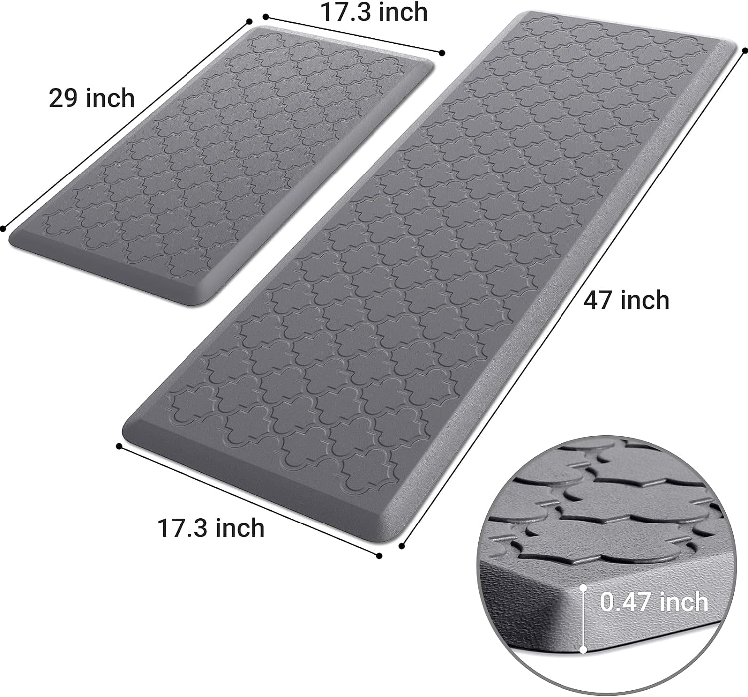 Kitchen Mat [2 PCS] Cushioned Anti-Fatigue Floor Mat