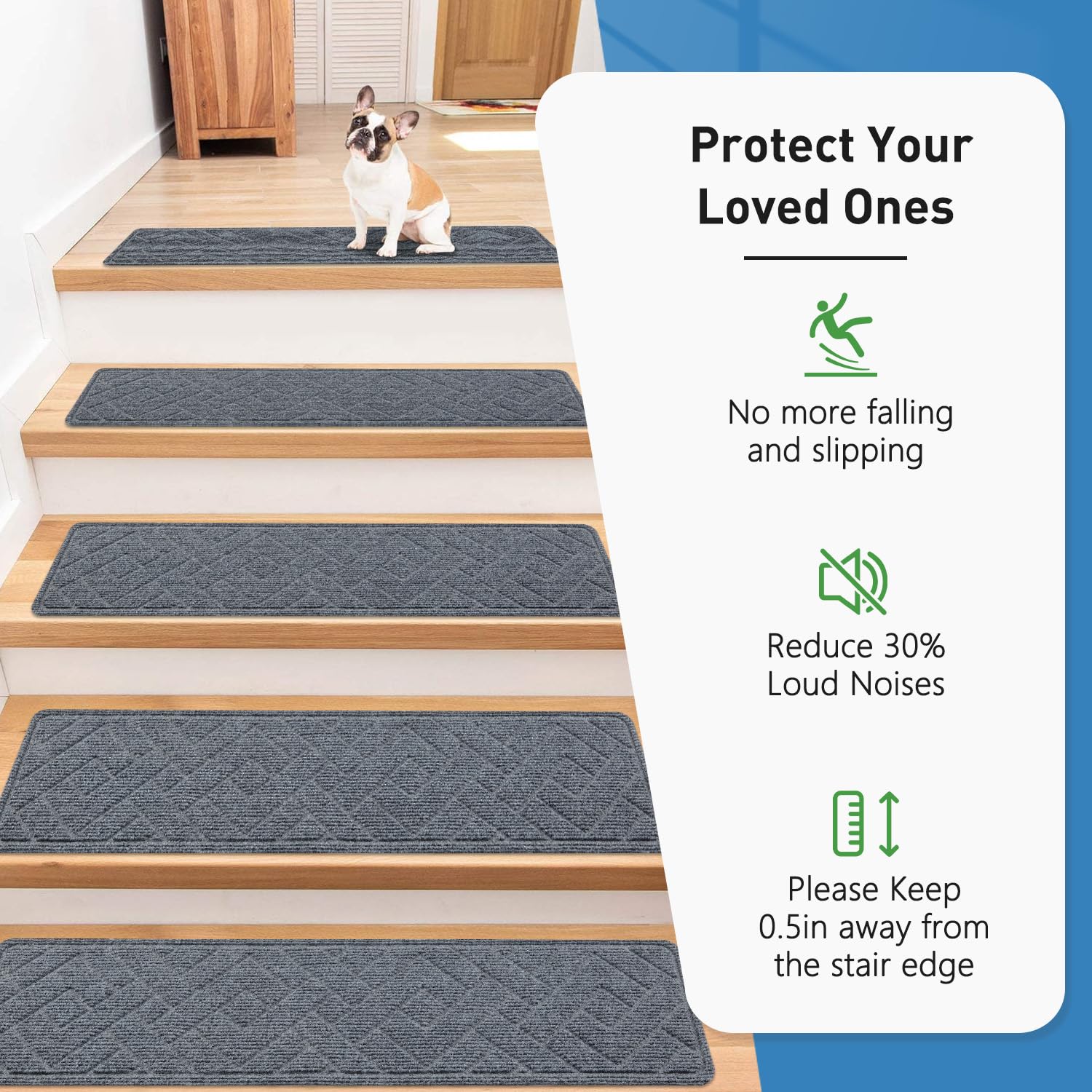 Non Slip Stair Treads for Wooden Steps