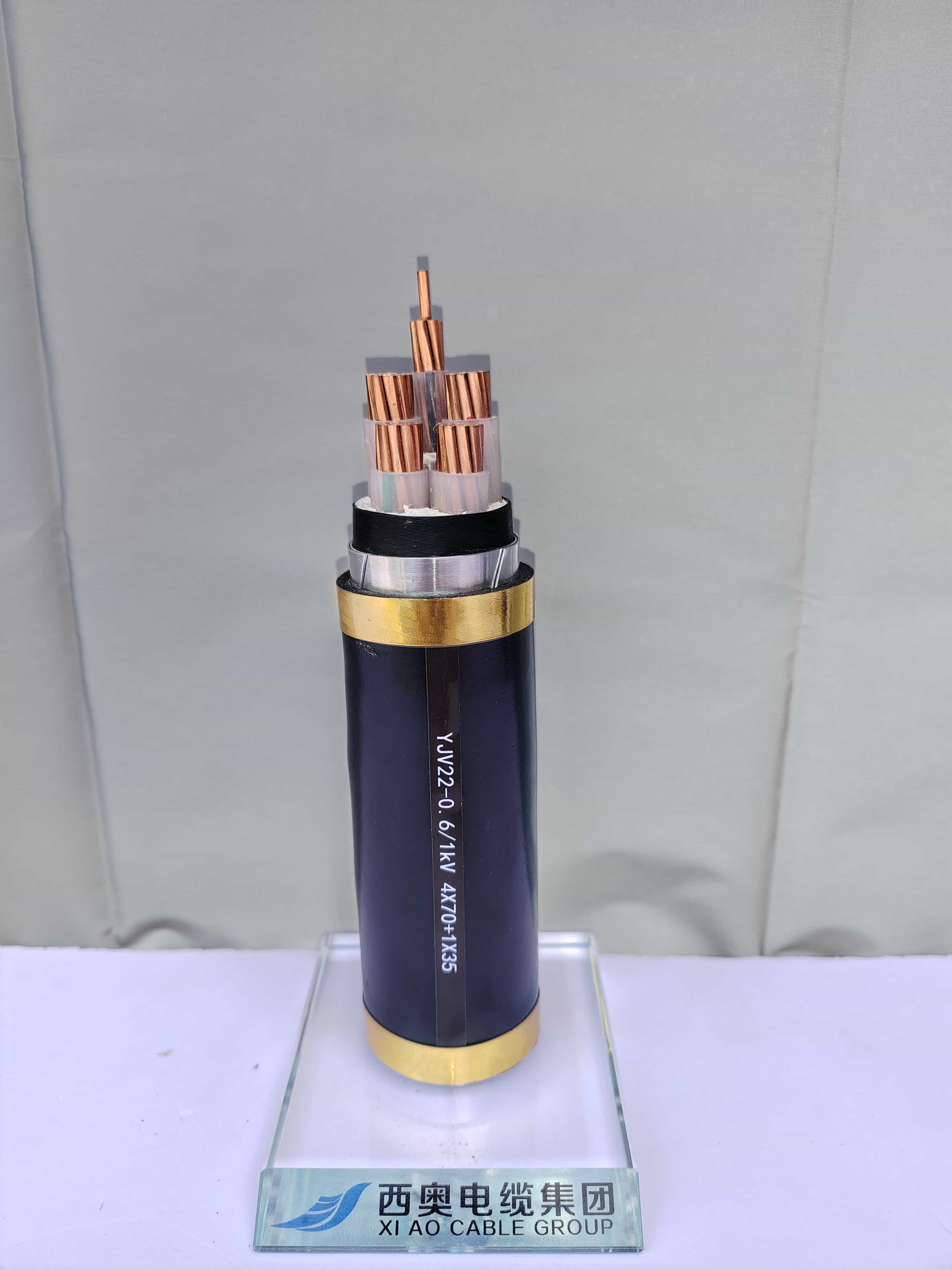 YJV22-0.6/1kV 4X70+1X35