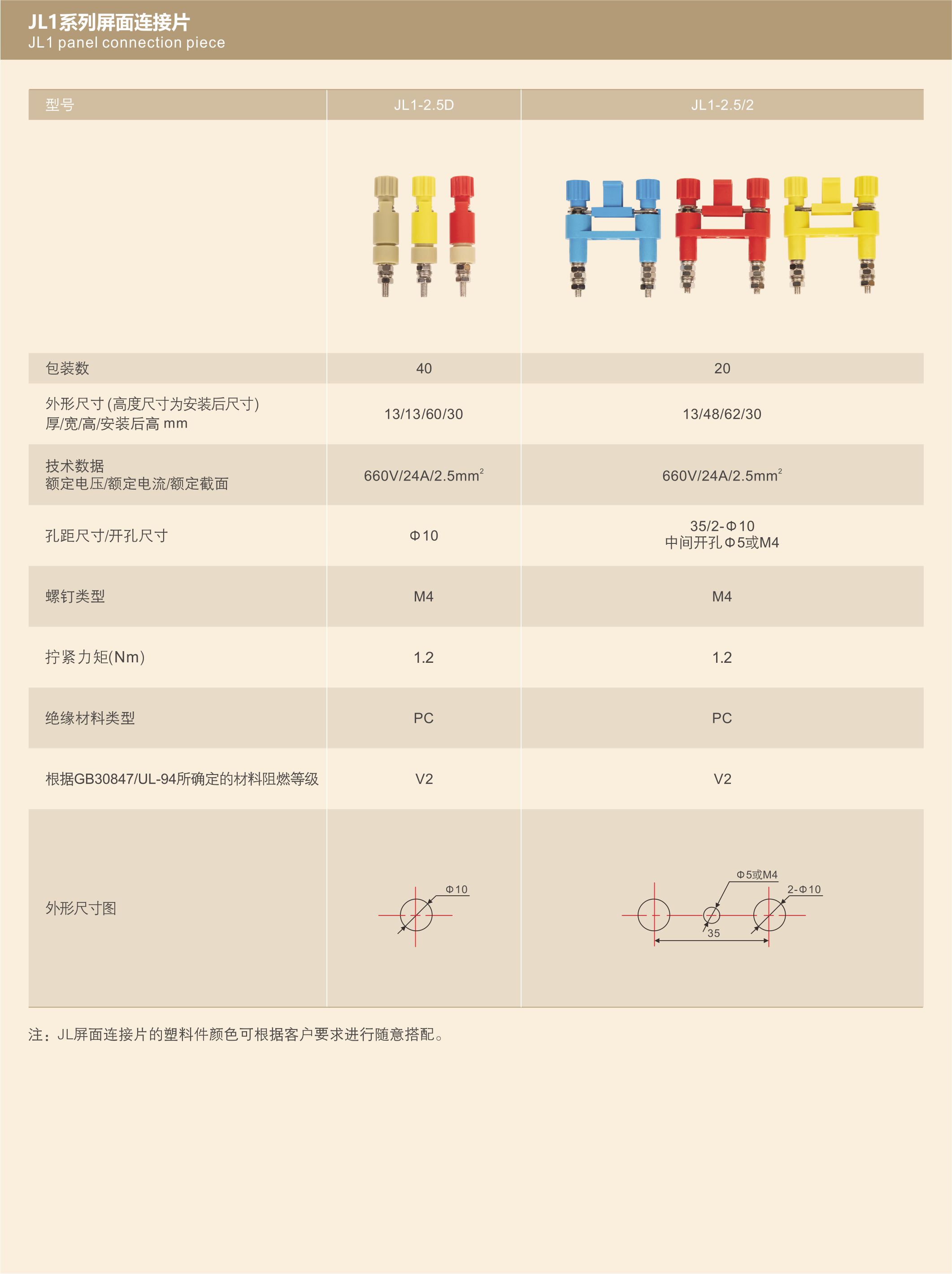 J L1系列屏面连接片-1