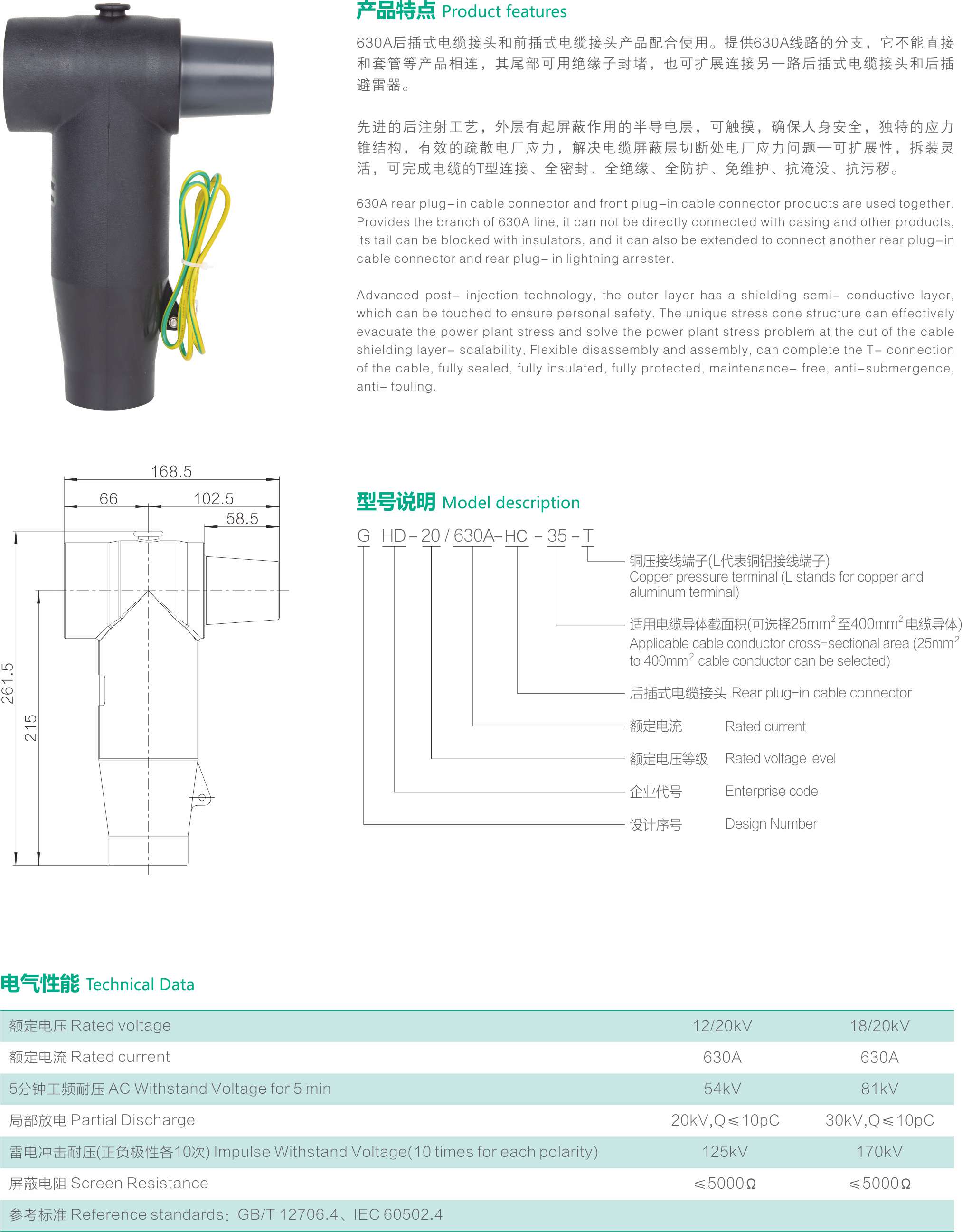 12 20kV、18 20 kV，630A 欧式后插头-1