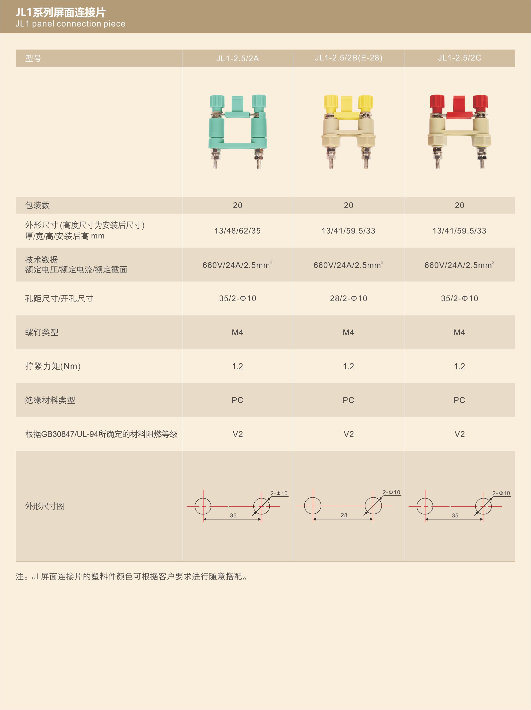 J L1系列屏面连接片-2