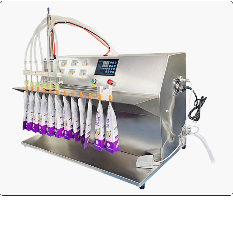 6L six-head peristaltic pump slide rail nozzle bag filling machine (new model)