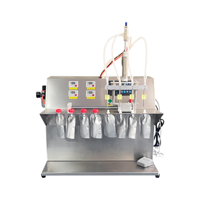 1.5L four-head peristaltic pump slide rail nozzle bag filling machine (lifting)