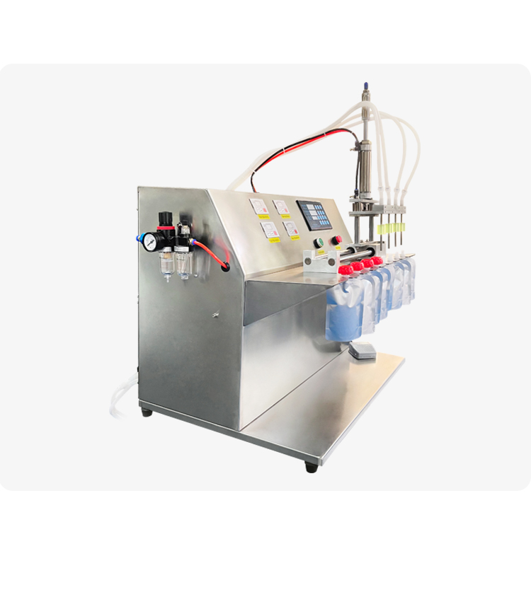 1.5L four-head peristaltic pump slide rail nozzle bag filling machine (lifting)