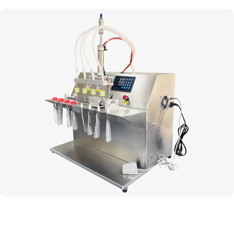 1.5L four-head peristaltic pump slide rail nozzle bag filling machine (lifting)