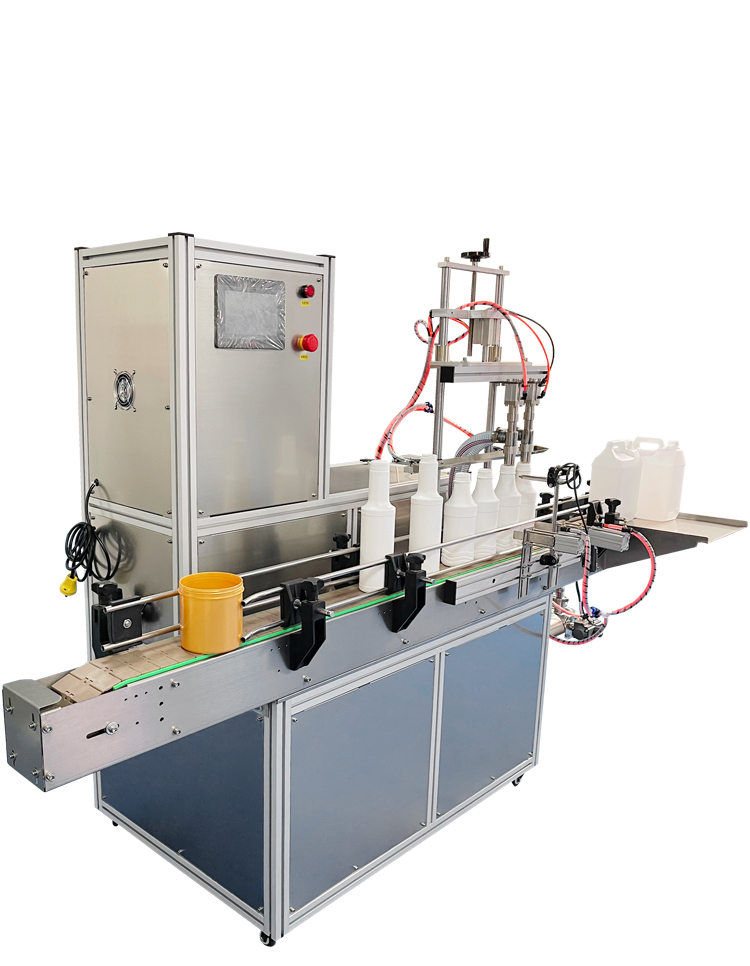 1000ml-5000ml servo motor double head liquid filling machine