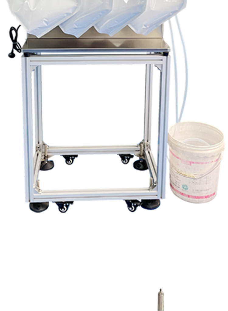 9L double head magnetic pump slide rail self-supporting bag liquid filling machine (semi-automatic)