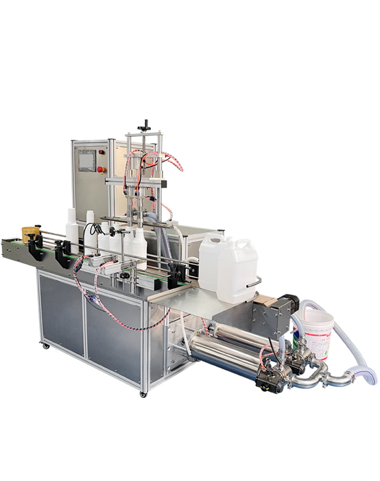 1000ml-5000ml servo motor double head liquid filling machine