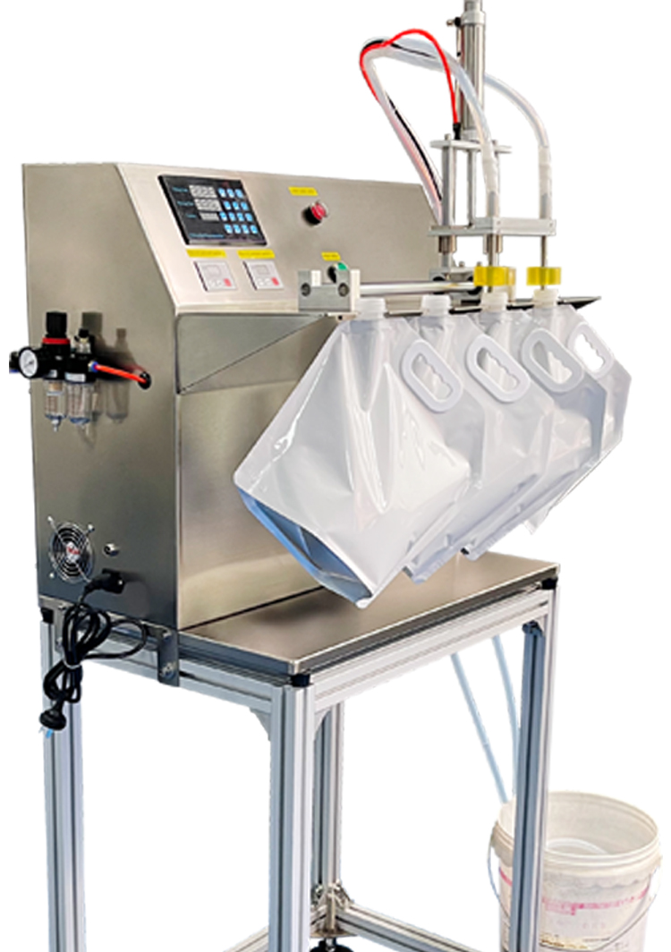 9L double head magnetic pump slide rail self-supporting bag liquid filling machine (semi-automatic)