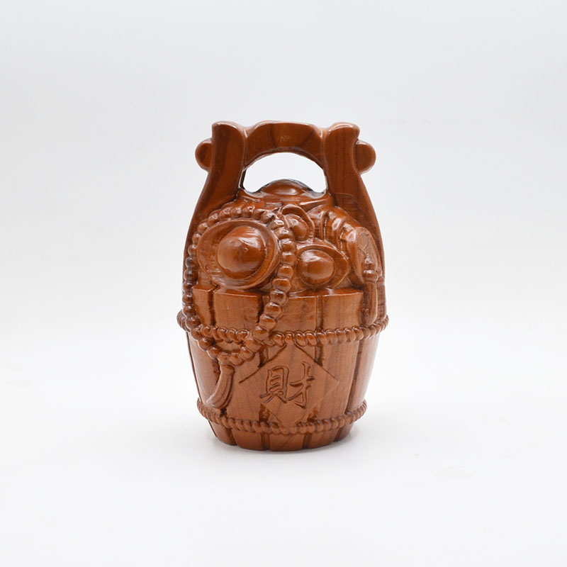 泰山桃木王出品的桃木一桶金摆件