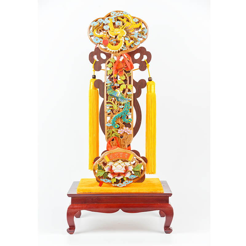 泰山桃木王出品的景泰蓝掐丝珐琅如意展示