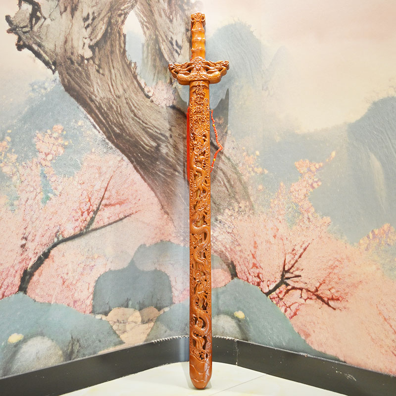 泰山桃木王出品的九龙宝剑展示