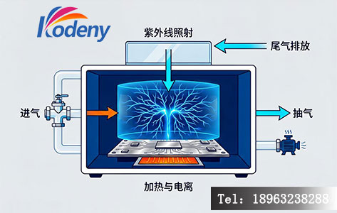 真空等离子清洗机工作原理示意图