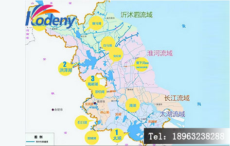 、江苏重点流域监测网络分布示意图