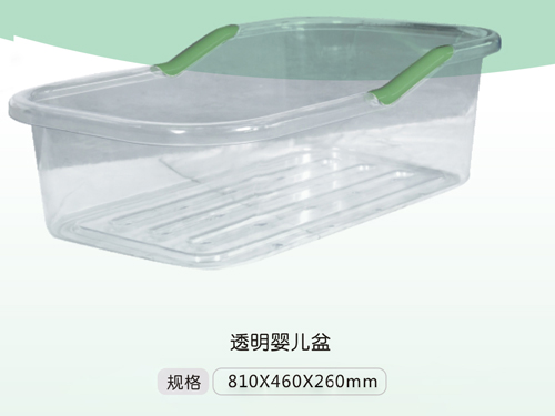 Transparent plastic basin