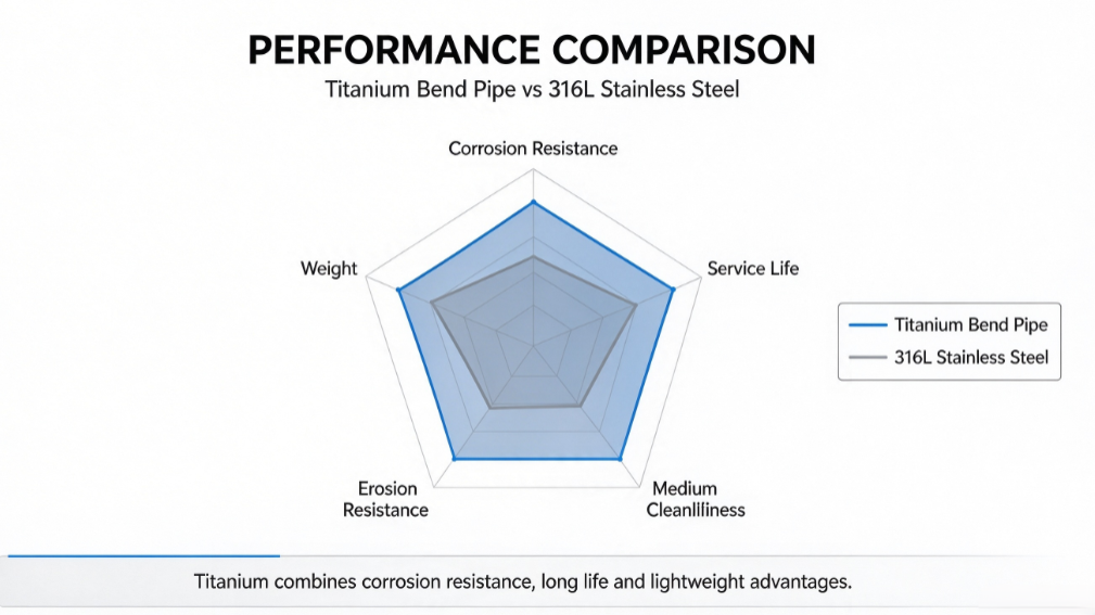Titanium Bend Pipe vs 316L Stainless Steel
