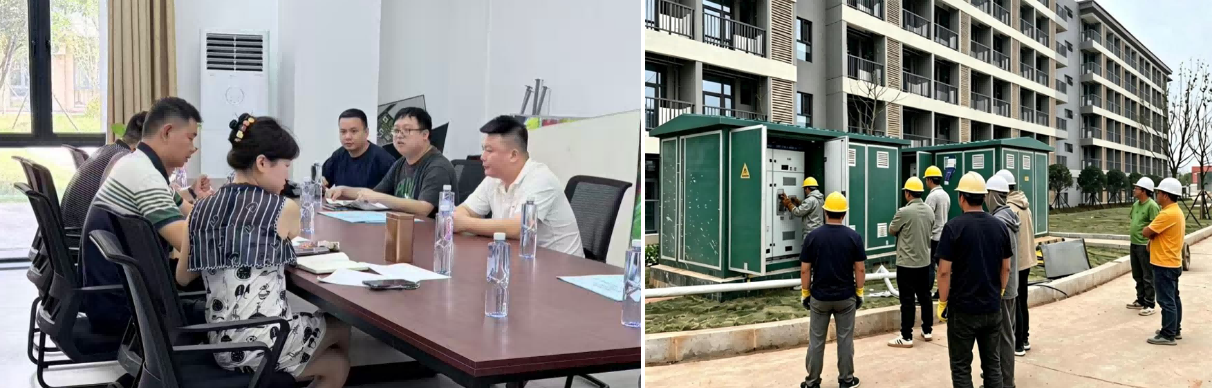 湖南科技职业学院新校区4# 栋宿舍基础用电工程顺利通过竣工验收