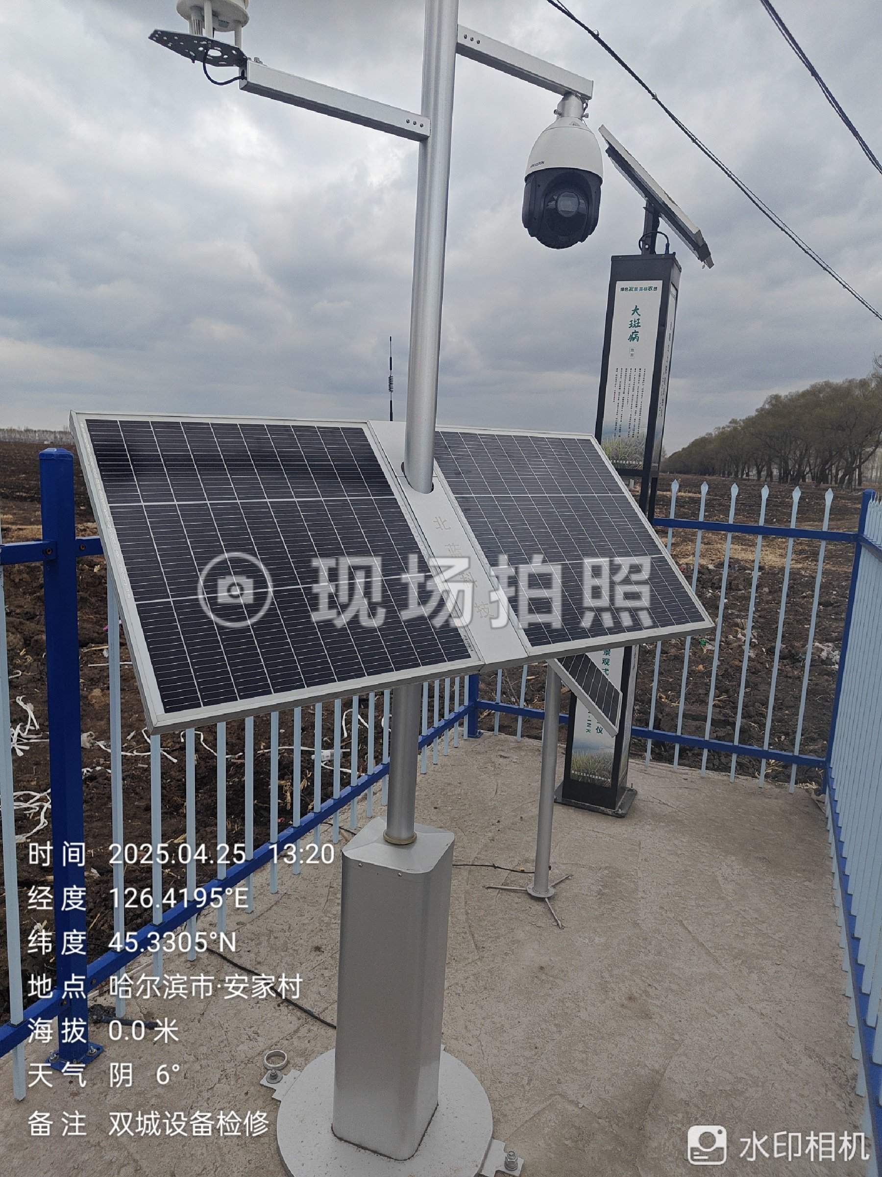 哈尔滨双城区-智慧农业-高标准农田-田间监测点-四情监测设备-苗情和环境监测站