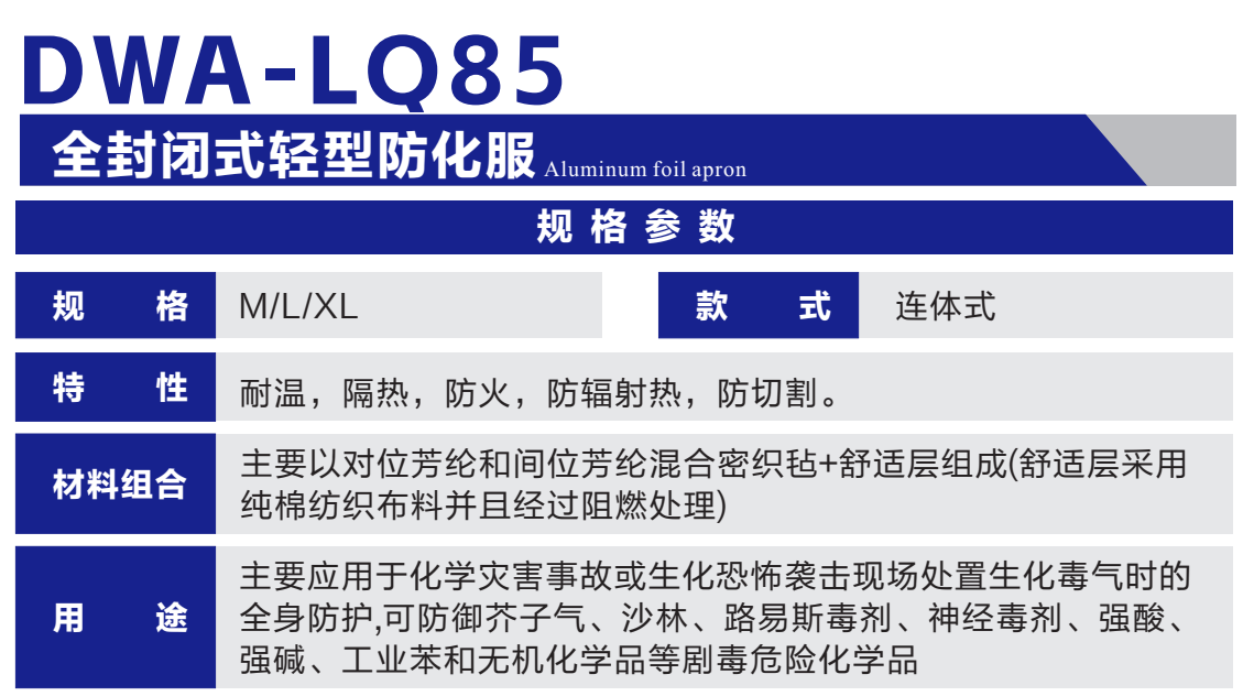 全封闭式轻型防化服1