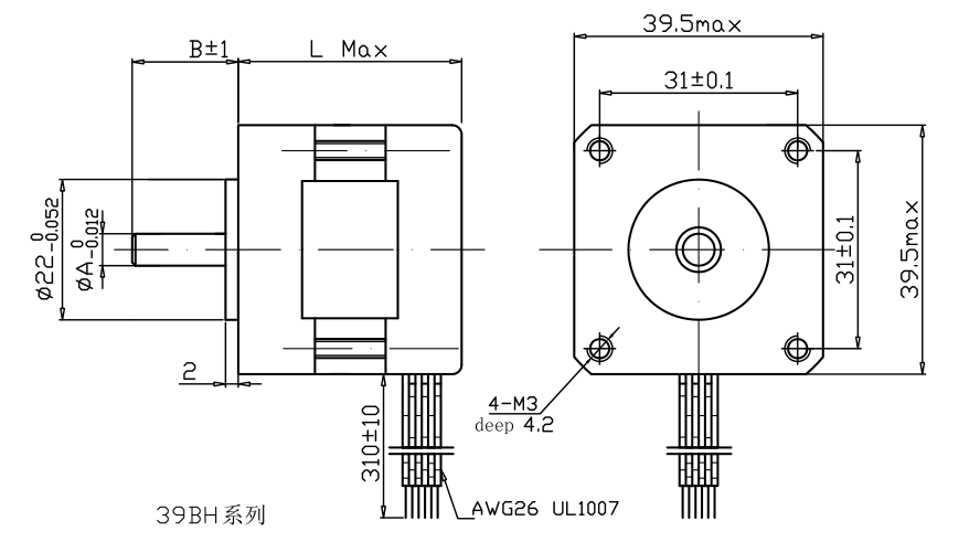 39BH系列步进电机3