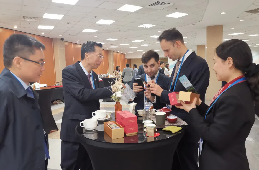【 Member Company News 】 A delegation from the Russian Academy of Sciences visited the Wuhan branch of Zhao Liqiao Tea Factory to exchange intangible cultural he