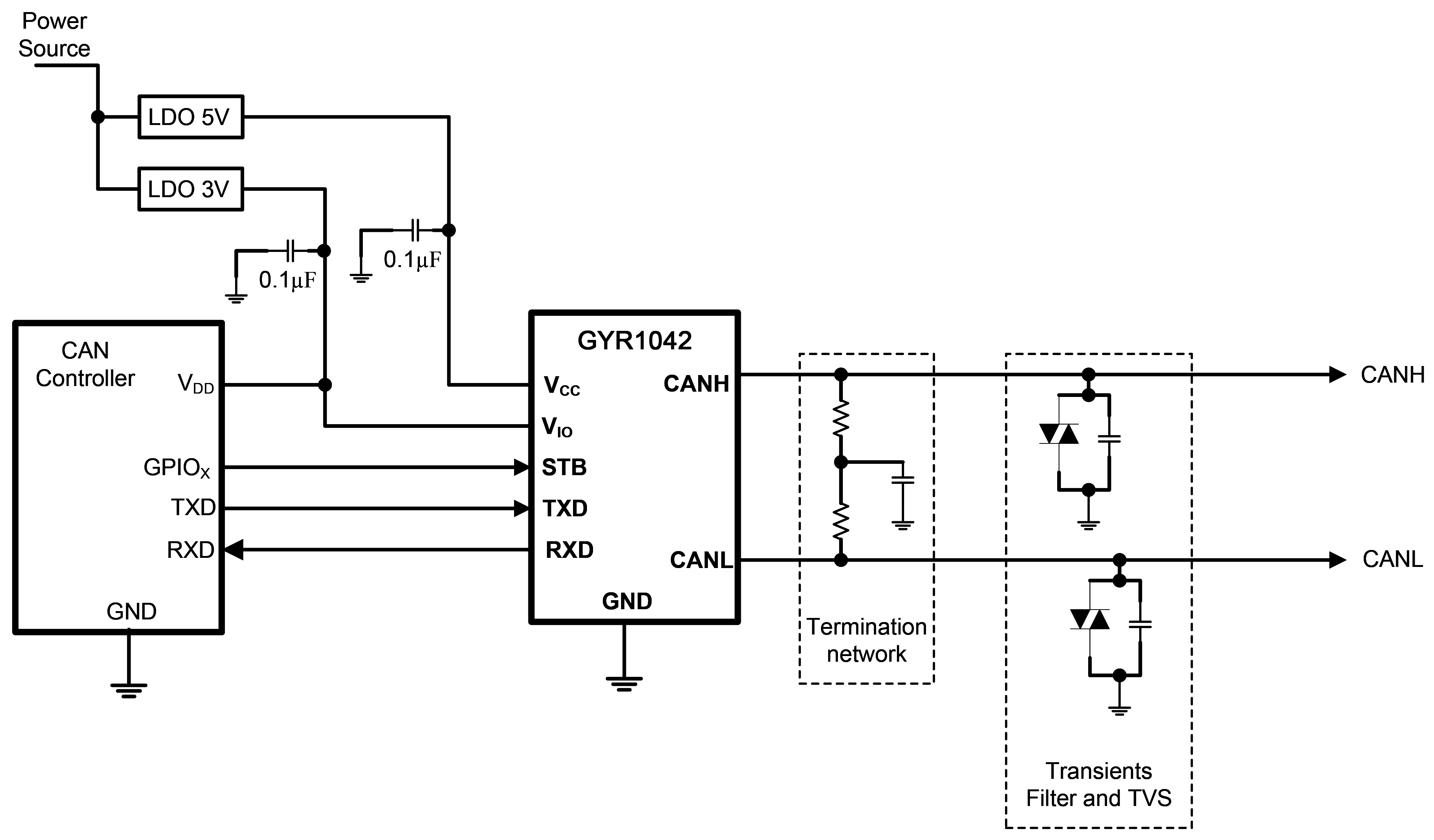 GYR1042典型应用电路
