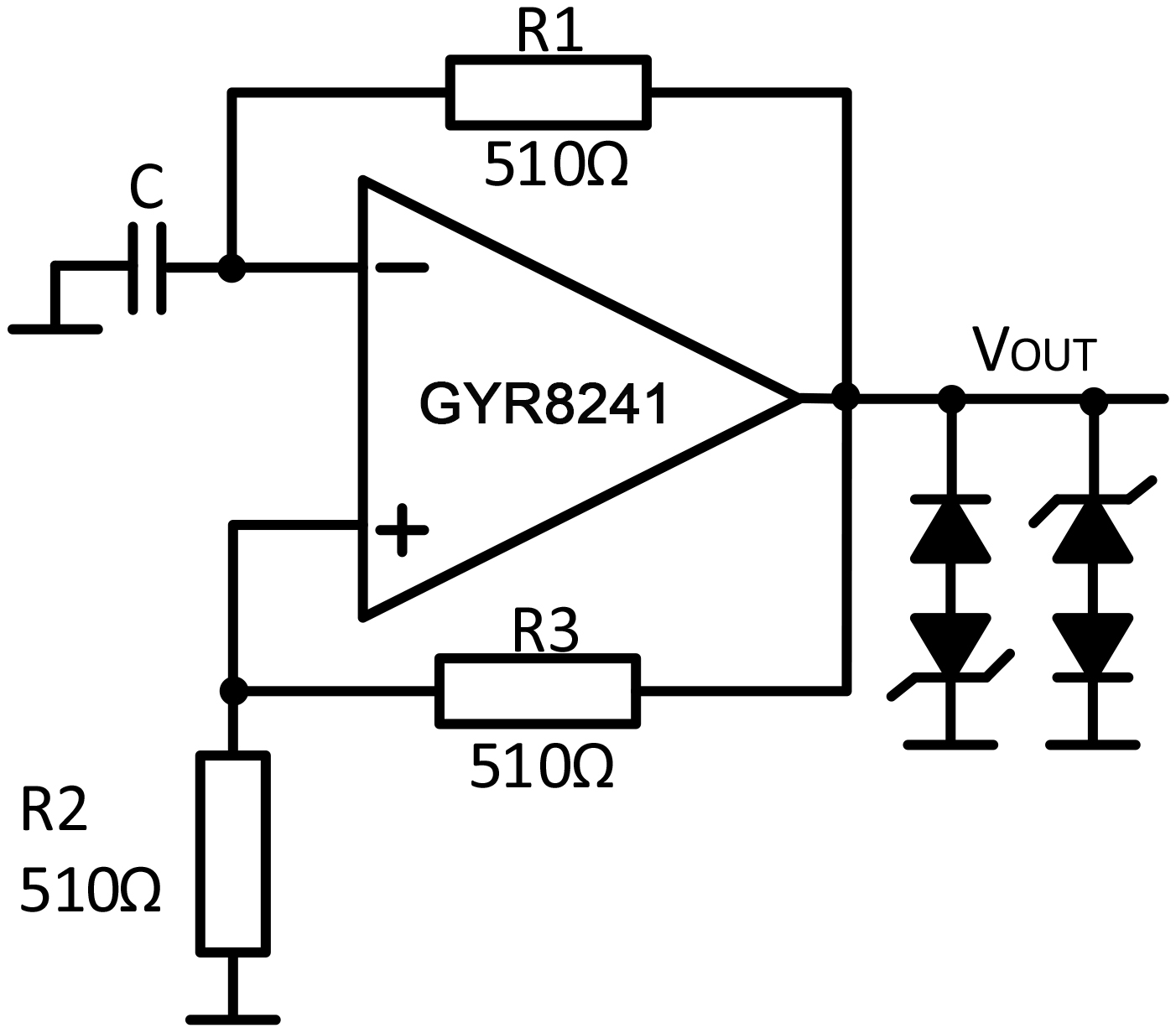 GYR8241典型应用电路-多谐振荡器