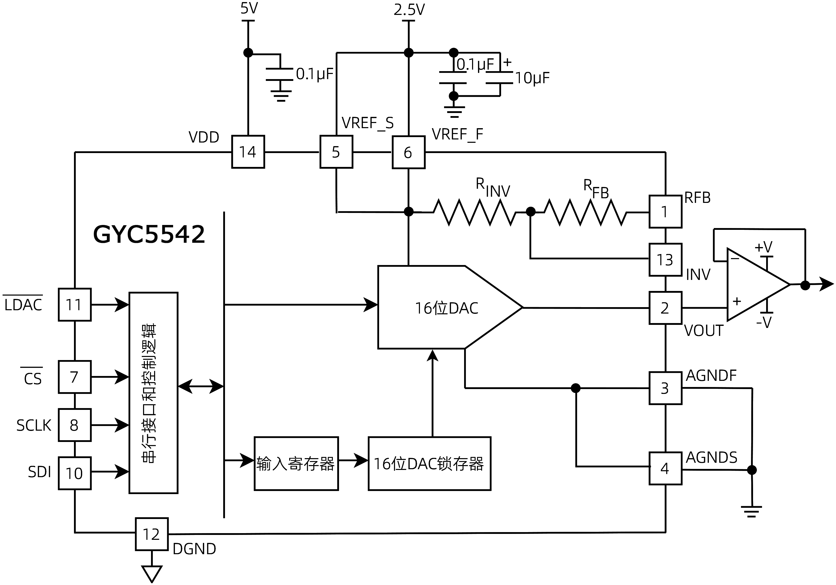 GYC5542典型应用电路