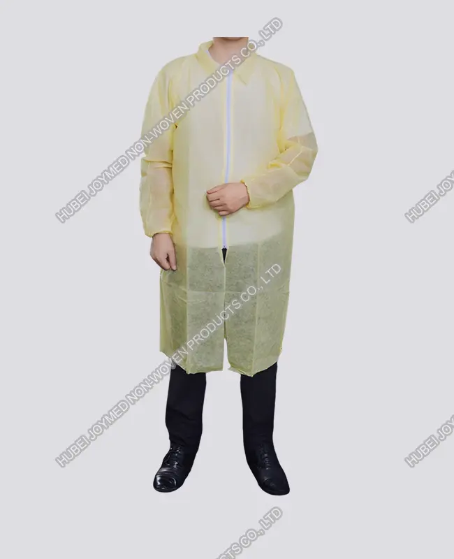 Disposable Lab Coat Zipper