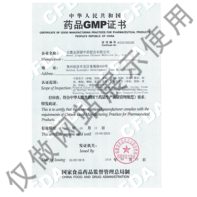 药品GMP证书