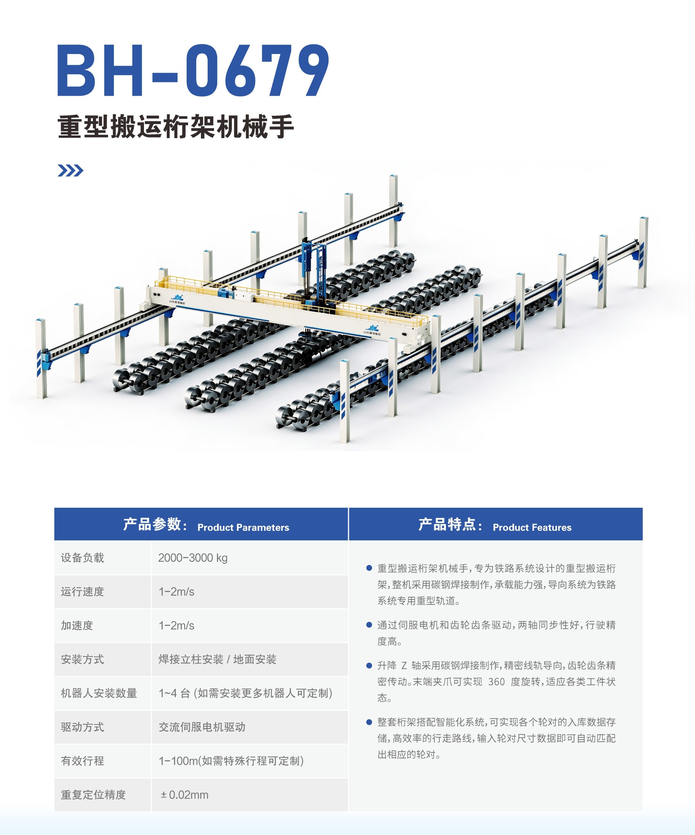 BH-0679重型搬运桁架机械手