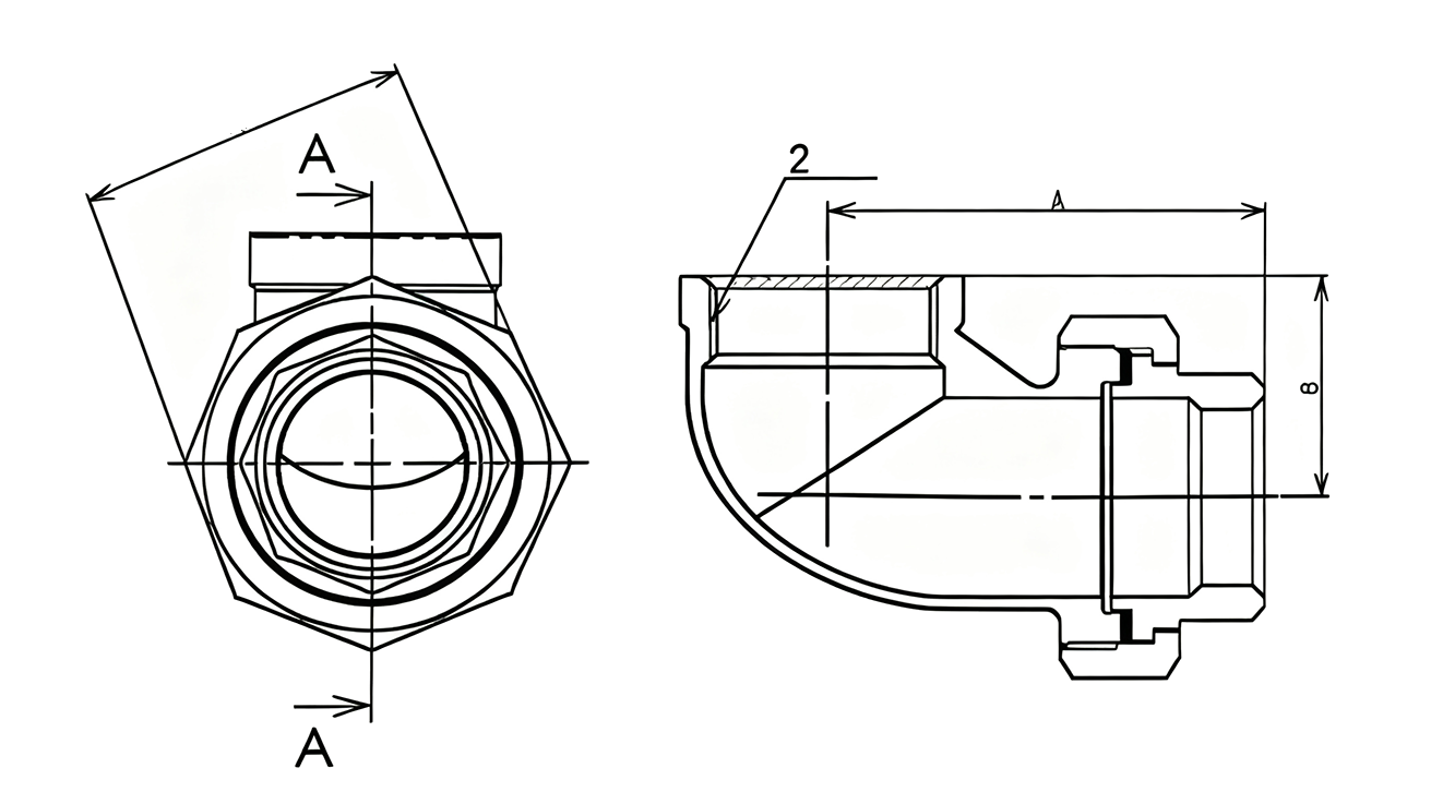 Union Elbow (Mm)CAD 图片修复