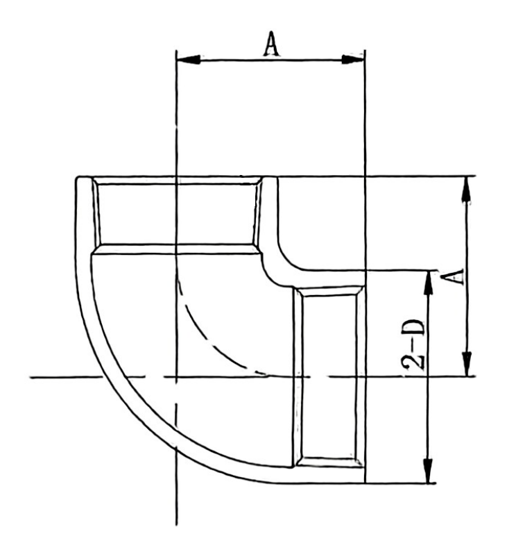 90°Elbow Without Rib