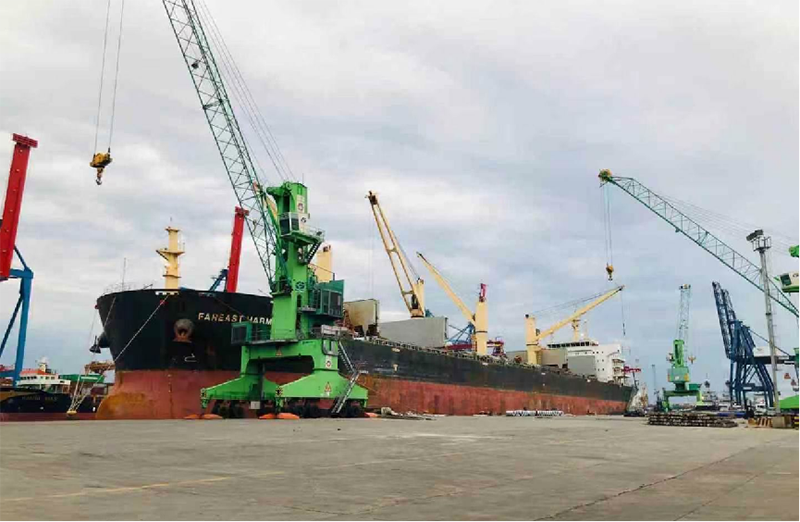 构件在连云港装船发完印尼