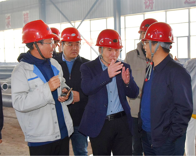 河南能源化工集团有限公司孟震一行到天宏钢构检查指导双重预防体系建设工作