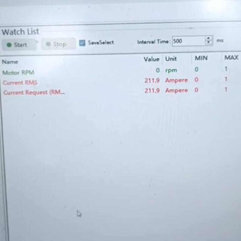 Motor rpm to zero