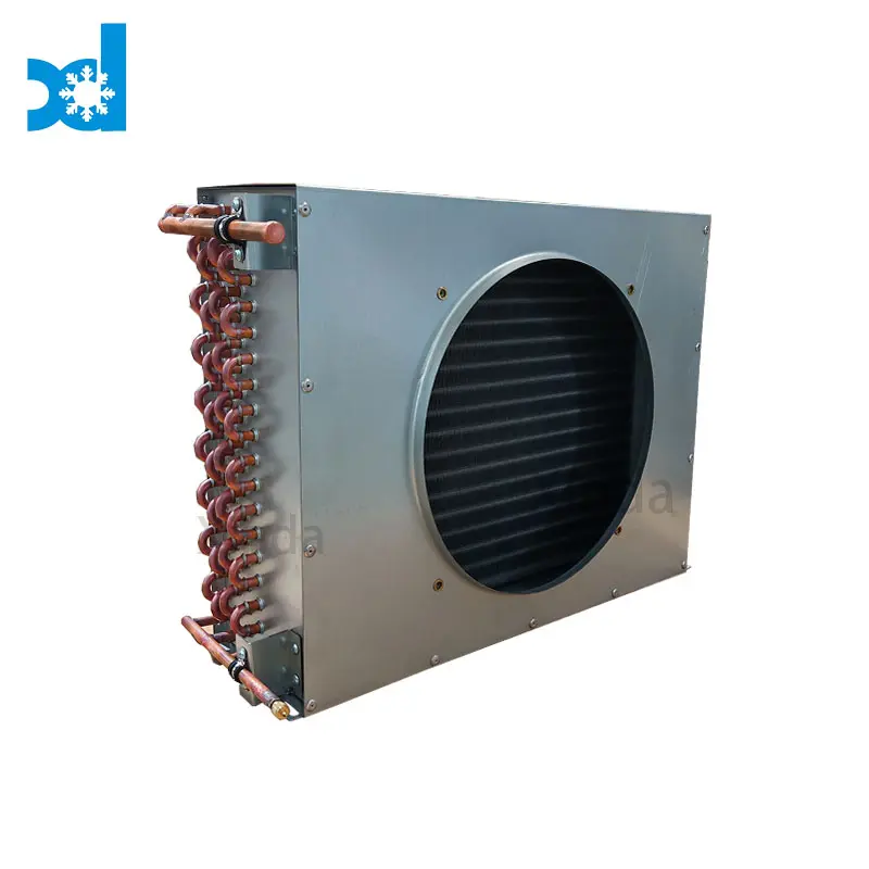 Condensador enfriado por aire con aletas tipo H desde intercambiador de calor de 1/2HP 3/4HP para sistema de refrigeración de unidad de condensación