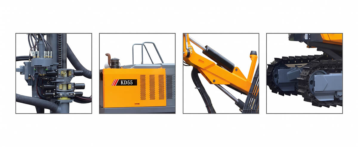 kaishan-kd55-integrated-dth-drill-rig-key-components-details