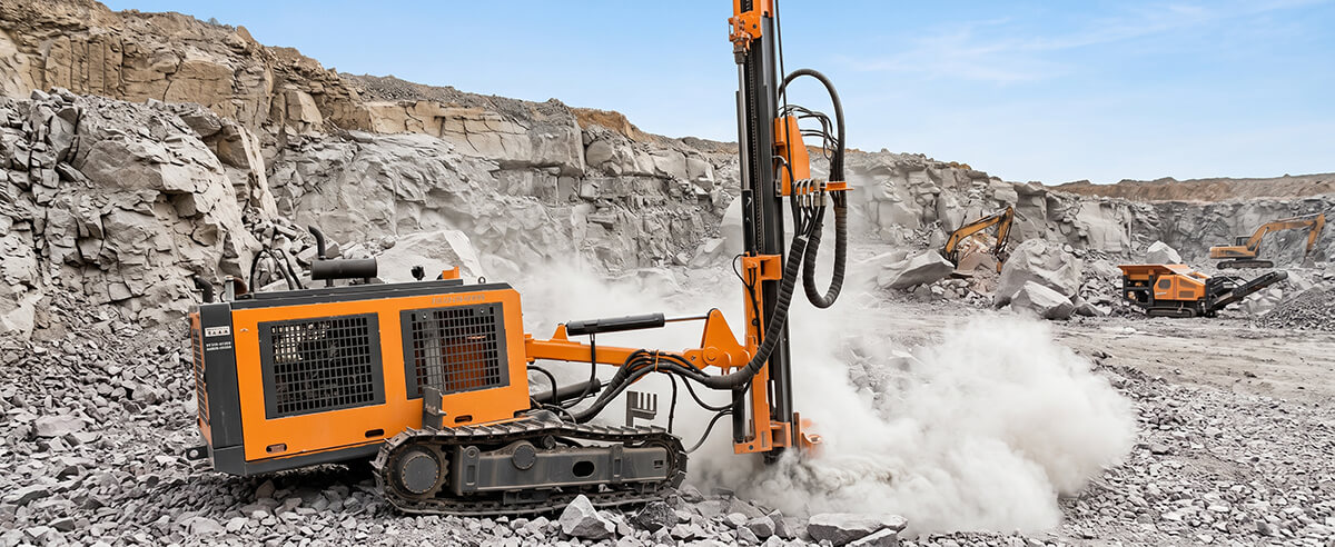 kg726-crawler-dth-rig-open-pit-quarry-blast-hole-drilling