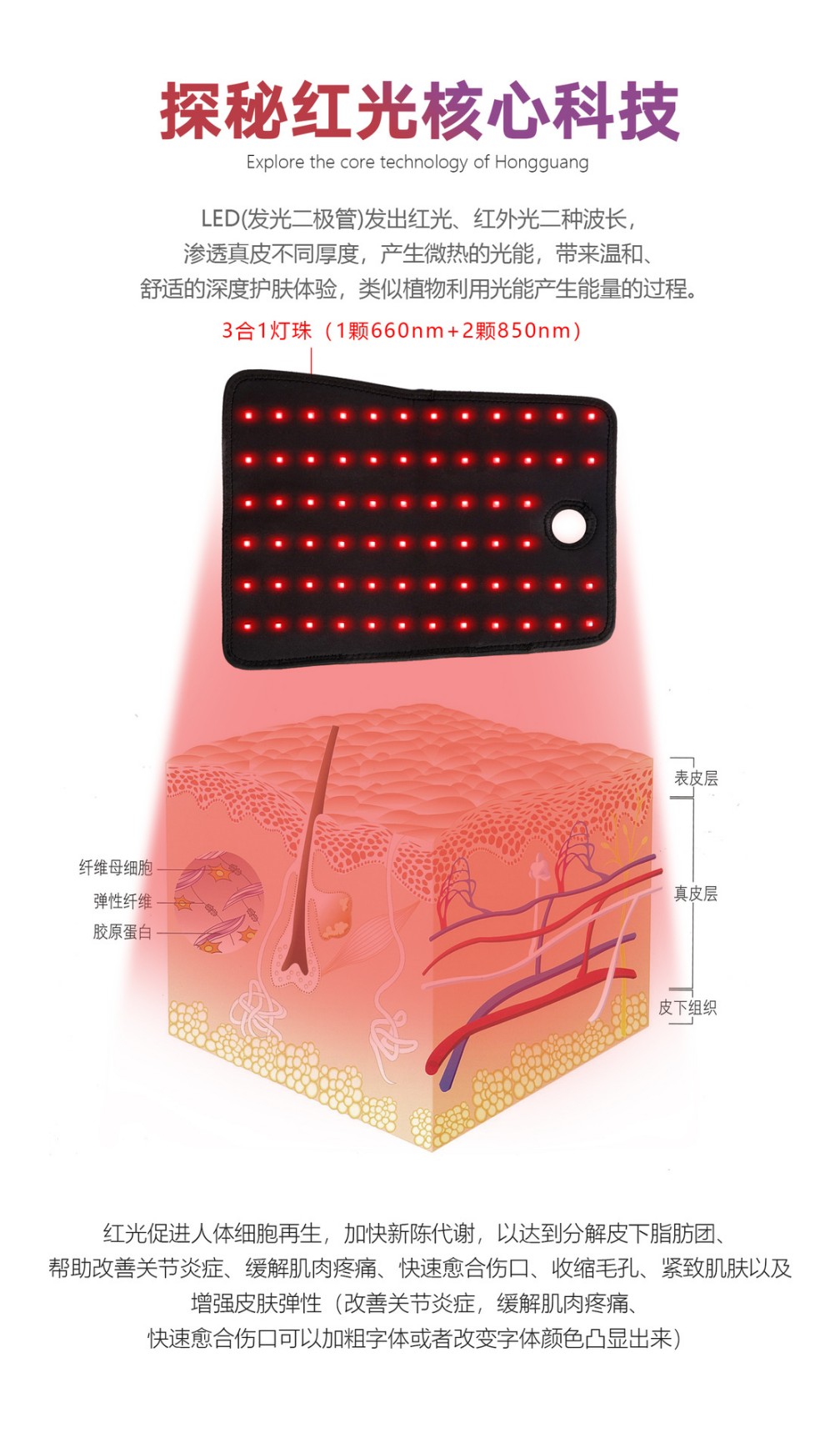 LED红光理疗手腕带图片3