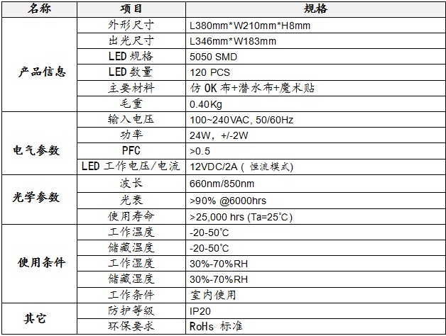 120灯珠多功能款红光理疗带6