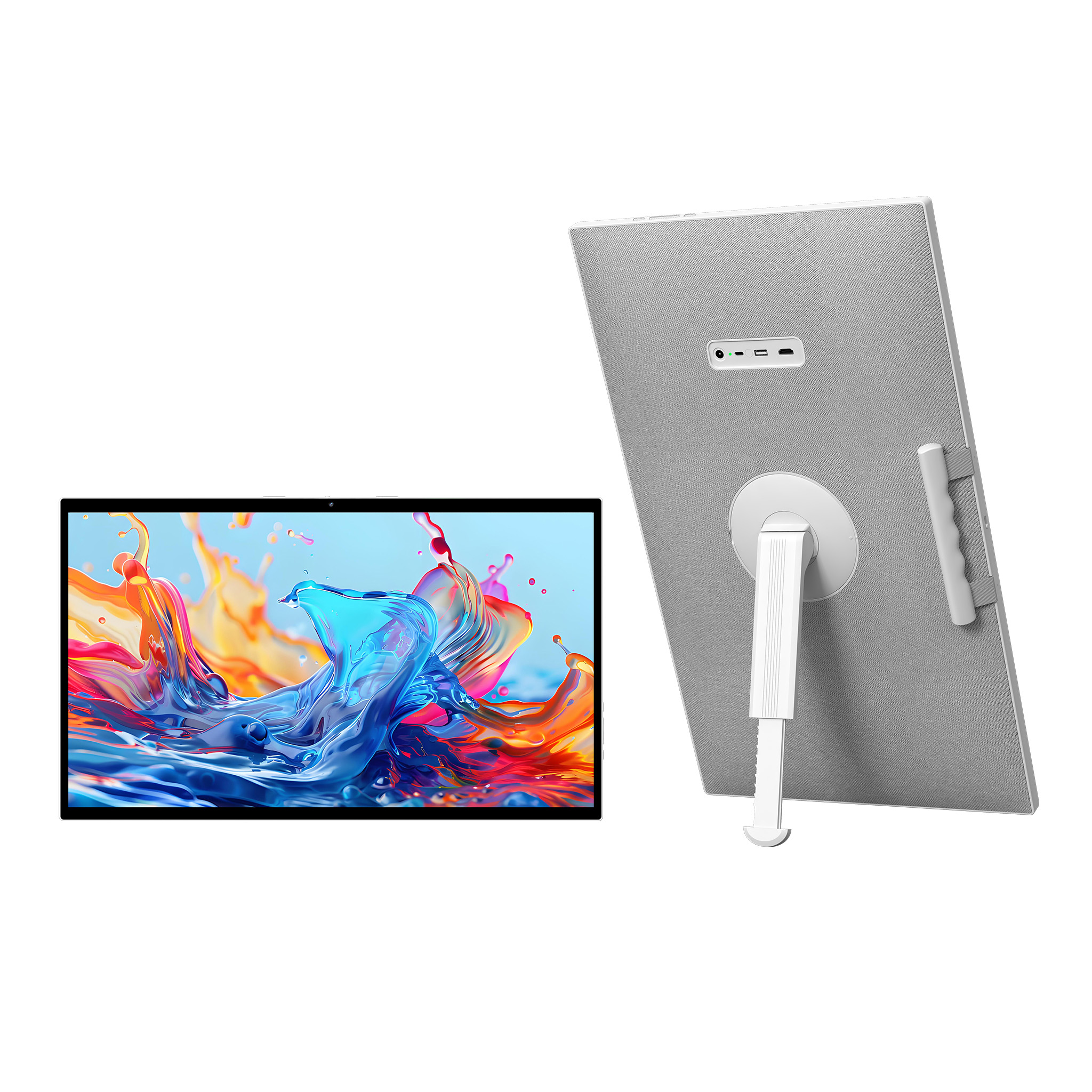27-inch Portable Smart TV– Android 15, 6GB+128GB, Built-in 13MP Camera, 27,000mAh Battery