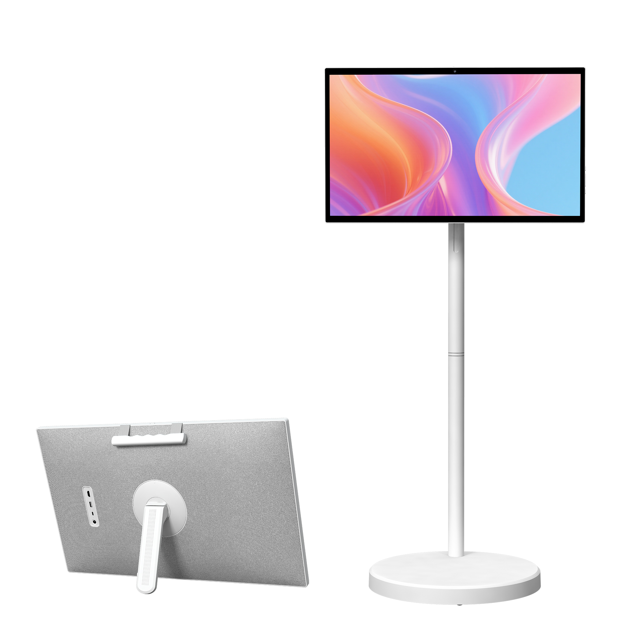 27-inch Portable Smart TV– Android 15, 6GB+128GB, Built-in 13MP Camera, 27,000mAh Battery